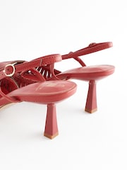 Red Forever Comfort® Point Toe Slingback Heels - Image 5 of 8