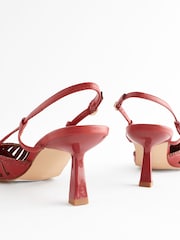Red Forever Comfort® Point Toe Slingback Heels - Image 6 of 8