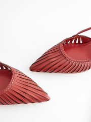Red Forever Comfort® Point Toe Slingback Heels - Image 7 of 8