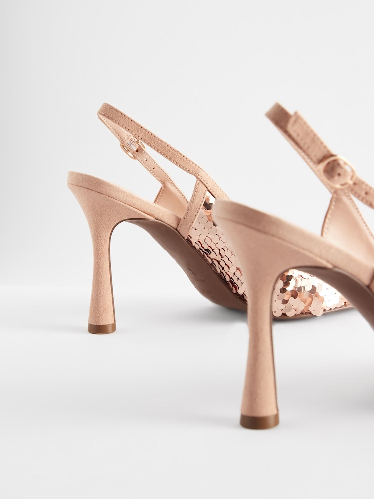 Rose rožnata - Čevlji z visoko peto in koničastim paščkom z bleščicami Forever Comfort® - Slika 8 iz 8 Rose rožnata - Čevlji z visoko peto in koničastim paščkom z bleščicami Forever Comfort® - Slika 8 iz 8