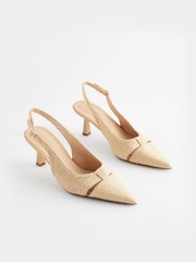 Natural Forever Comfort® Cut Out Slingback Heels - Image 4 of 10