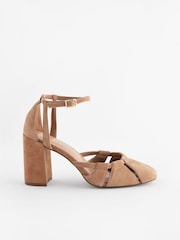 Brown Forever Comfort® Cut-Out Block Heel Shoes - Image 4 of 7
