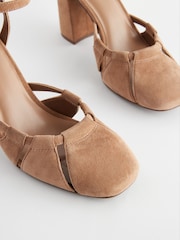 Brown Forever Comfort® Cut-Out Block Heel Shoes - Image 5 of 7
