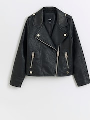سترة بايكر للبنات من River Island - صورة 1 من 4