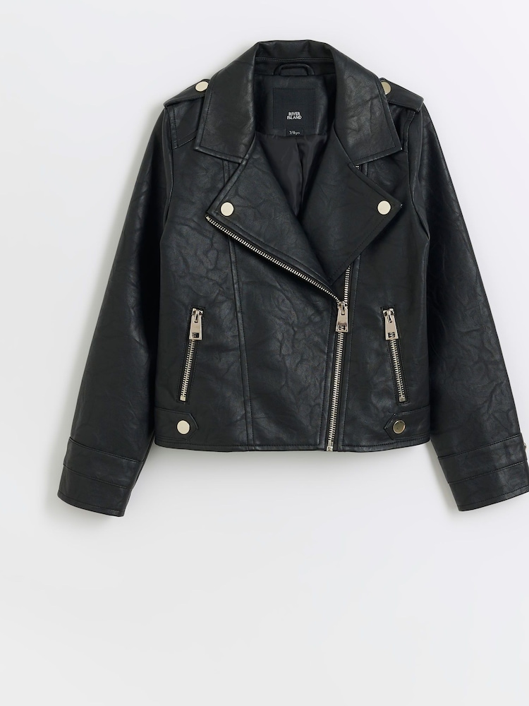 سترة بايكر للبنات من River Island - صورة 1 من 4