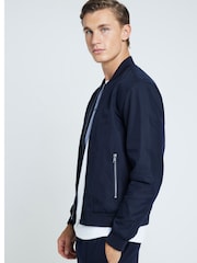 River Island Blue Cotton Bomber Jacket - Image 2 of 6