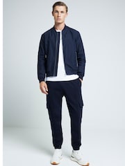 River Island Blue Cotton Bomber Jacket - Image 3 of 6