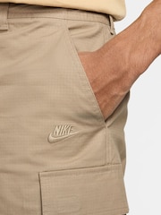 Nike Khaki Club Woven Cargo Shorts - Image 5 of 8