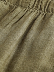 Vert kaki - Pantalon large 100% lin Premium - Image 10 of 10