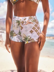 Lemon Scenic Print Shorts Bikini Bottoms - Image 1 of 6