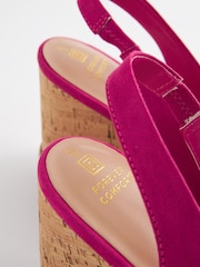 Pink Standard/Wide Fit Forever Comfort® Bow Cork Wedges - Image 4 of 5
