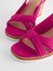 Pink Standard/Wide Fit Forever Comfort® Bow Cork Wedges - Image 5 of 5