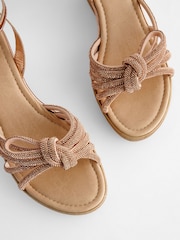 Розово-золотистый - Босы на танкетке с бантом Forever Comfort® - Image 6 of 8