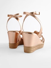 Розово-золотистый - Босы на танкетке с бантом Forever Comfort® - Image 7 of 8