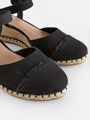 Black Standard/Wide Fit Forever Comfort Toe Cap Closed Toe Wedges - Image 6 of 9