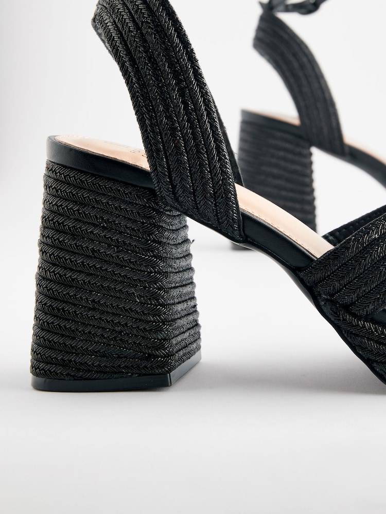 Schwarz/Jute - Forever Comfort® Sandalen mit ausgestellter Plateausohle - Bild 5 von 5 Schwarz/Jute - Forever Comfort® Sandalen mit ausgestellter Plateausohle - Bild 5 von 5