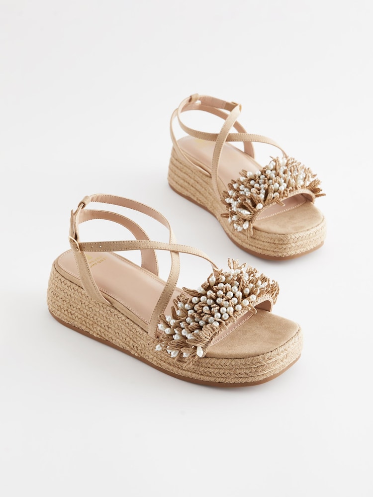 Neutrale Farbe - Forever Comfort® Espadrilles mit dicker Sohle - Bild 1 von 6 Neutrale Farbe - Forever Comfort® Espadrilles mit dicker Sohle - Bild 1 von 6
