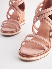 Neutrale Farbe - Forever Comfort® Geflochtene Kork-Keilschuhe​​​​​​​ - Bild 3 von 5