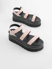 Pink Forever Comfort® Leather Chunky Flatform Sandals - Image 4 of 7