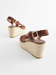 Tan Brown Forever Comfort® Eyelet Detail Wedges - Image 6 of 8