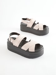 Bone Standard/Wide Fit Chunky Wedge Sandals - Image 3 of 8