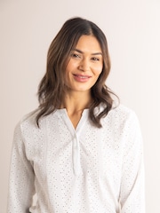 Lakeland Clothing Lucinda Nehru White Top - Image 2 of 5
