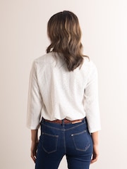 Lakeland Clothing Lucinda Nehru White Top - Image 3 of 5