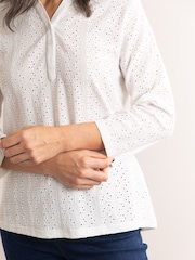 Lakeland Clothing Lucinda Nehru White Top - Image 4 of 5