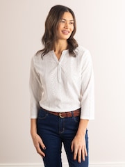 Lakeland Clothing Lucinda Nehru White Top - Image 5 of 5
