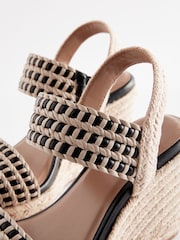 Monochrome Forever Comfort® Square Toe Weave Wedges - Image 6 of 8