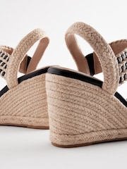 Monochrome Forever Comfort® Square Toe Weave Wedges - Image 7 of 8
