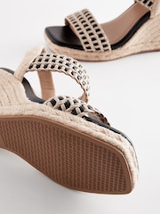 Monochrome Forever Comfort® Square Toe Weave Wedges - Image 8 of 8