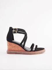 Schwarz - Forever Comfort® Geflochtene Kork-Keilschuhe​​​​​​​ - Bild 2 von 8