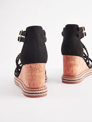 Schwarz - Forever Comfort® Geflochtene Kork-Keilschuhe​​​​​​​ - Bild 3 von 8