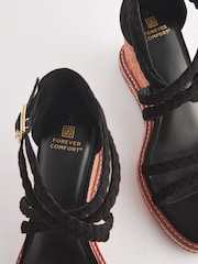 Schwarz - Forever Comfort® Geflochtene Kork-Keilschuhe​​​​​​​ - Bild 4 von 8