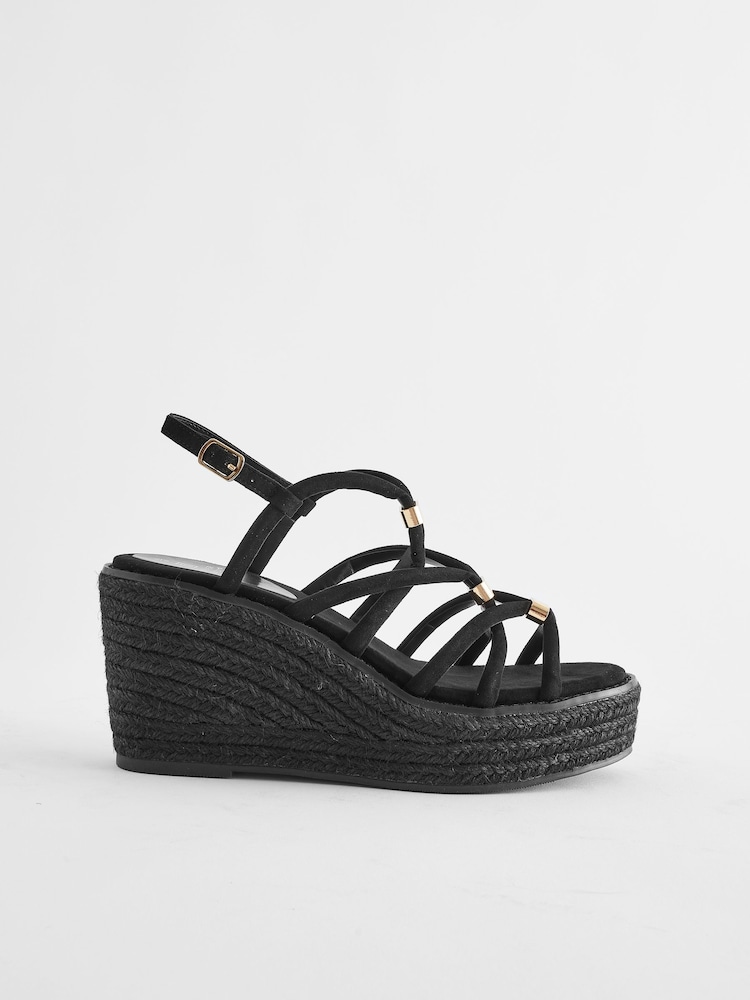 Black Forever Comfort® Hardware Detail Wedges - Image 2 of 6