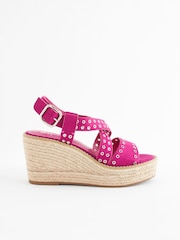 Pink Forever Comfort® Eyelet Detail Wedges - Image 2 of 6