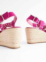 Pink Forever Comfort® Eyelet Detail Wedges - Image 4 of 6