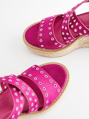 Pink Forever Comfort® Eyelet Detail Wedges - Image 5 of 6
