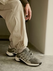 Khaki Green EDIT Tech Trainers - Image 1 of 2