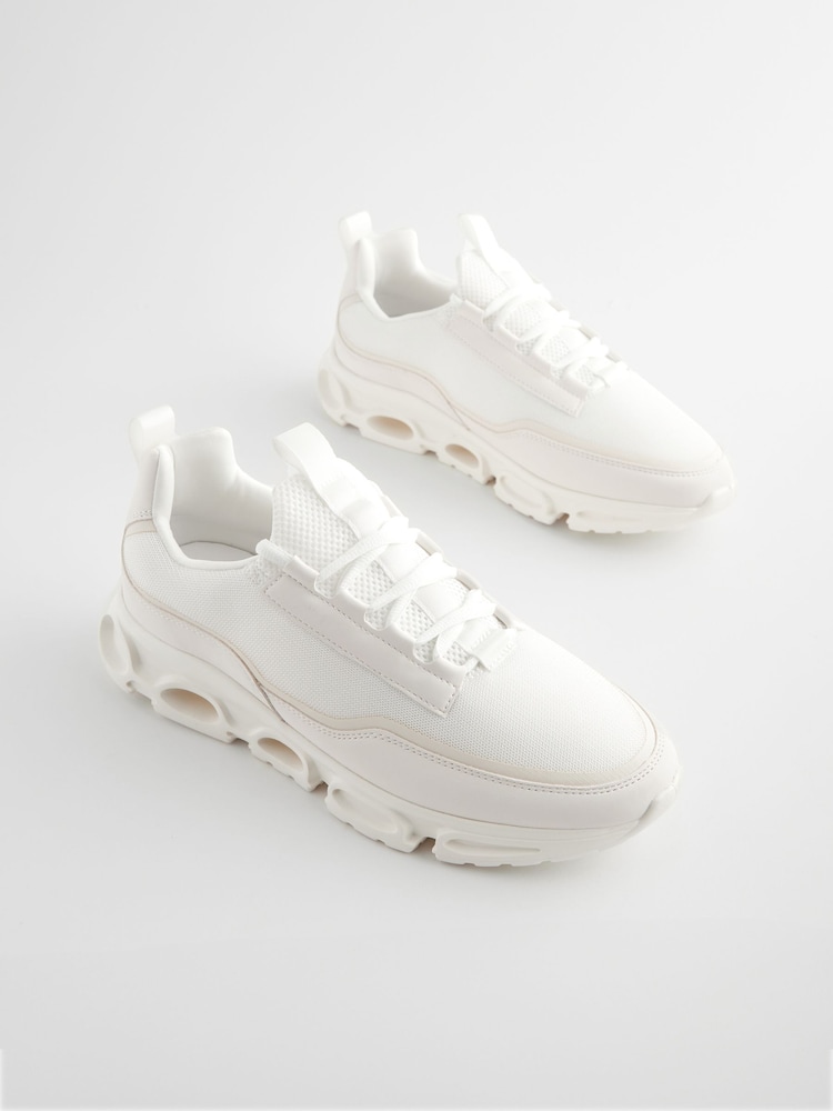 White EDIT Mesh Trainers - Image 2 of 6