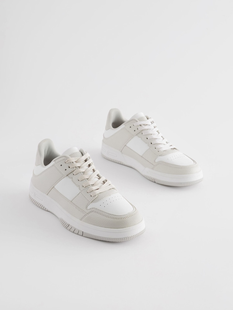 Grey/White EDIT Court Trainers - Image 1 of 6