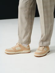 Natural EDIT Court Trainers - Image 1 of 6