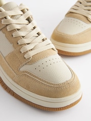 Natural EDIT Court Trainers - Image 5 of 6