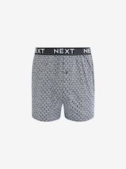 Blue/White Pattern 4 pack Boxers - Image 2 of 7