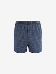 Blue/White Pattern 4 pack Boxers - Image 5 of 7
