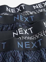Blue/White Pattern 4 pack Boxers - Image 7 of 7