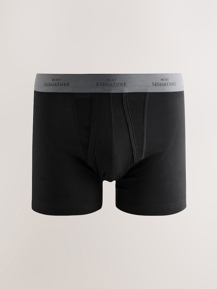 Black Comfort Soft 4 pack Signature A-Fronts Boxers - Image 3 of 7