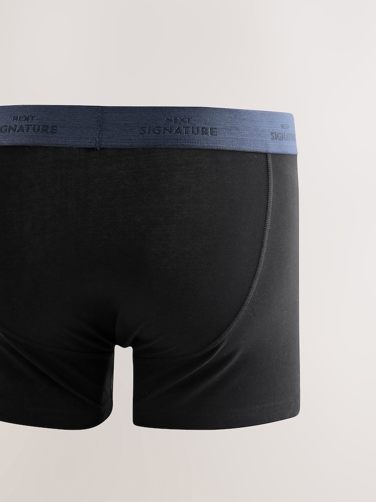 Black Comfort Soft 4 pack Signature A-Fronts Boxers - Image 6 of 7