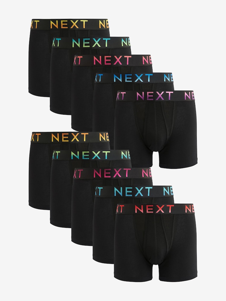 Svart Bright Ombre Text Midjeband - 10 -paket - A-Front Boxare - Bild 1 av 12